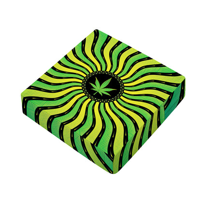Psychedelic Cannabis Leaf Print Outdoor Seat Cushion Cover
