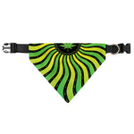 Psychedelic Cannabis Leaf Print Over The Collar Dog Bandana