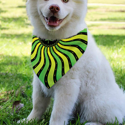 Psychedelic Cannabis Leaf Print Over The Collar Dog Bandana