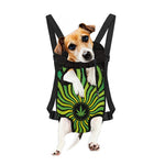 Psychedelic Cannabis Leaf Print Pet Carrier Backpack