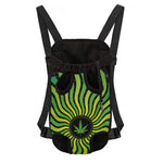 Psychedelic Cannabis Leaf Print Pet Carrier Backpack