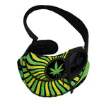 Psychedelic Cannabis Leaf Print Pet Sling Carrier