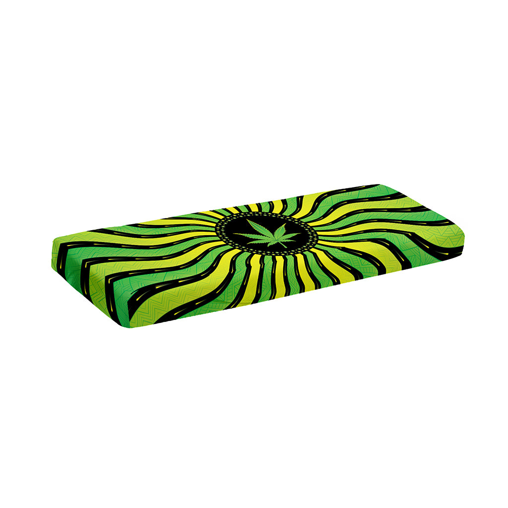 Psychedelic Cannabis Leaf Print Piano Keyboard Cover