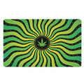 Psychedelic Cannabis Leaf Print Polyester Doormat