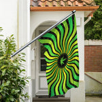 Psychedelic Cannabis Leaf Print Polyester Flag