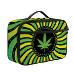Psychedelic Cannabis Leaf Print Portable Lunch Bag