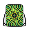 Psychedelic Cannabis Leaf Print Rectangular Crossbody Bag