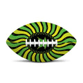 Psychedelic Cannabis Leaf Print Rugby Ball