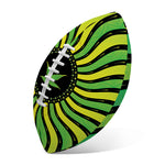 Psychedelic Cannabis Leaf Print Rugby Ball