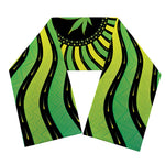 Psychedelic Cannabis Leaf Print Scarf