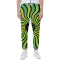 Psychedelic Cannabis Leaf Print Joggers