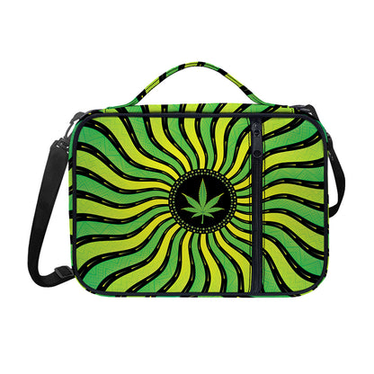 Psychedelic Cannabis Leaf Print Shoulder Strap Bible Bag