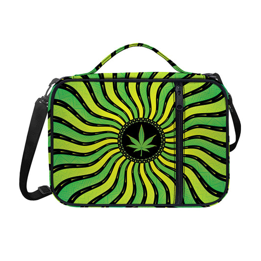 Psychedelic Cannabis Leaf Print Shoulder Strap Bible Bag