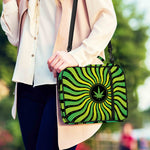 Psychedelic Cannabis Leaf Print Shoulder Strap Bible Bag