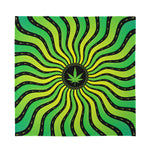 Psychedelic Cannabis Leaf Print Silk Bandana