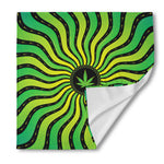 Psychedelic Cannabis Leaf Print Silk Bandana