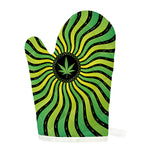 Psychedelic Cannabis Leaf Print Single Oven Mitt