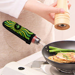Psychedelic Cannabis Leaf Print Skillet Handle Cover