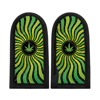 Psychedelic Cannabis Leaf Print Skillet Handle Cover