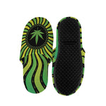 Psychedelic Cannabis Leaf Print Slippers
