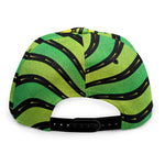 Psychedelic Cannabis Leaf Print Snapback Cap