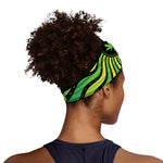 Psychedelic Cannabis Leaf Print Sports Headband