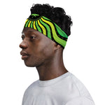Psychedelic Cannabis Leaf Print Sports Headband