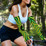 Psychedelic Cannabis Leaf Print Sun Protection Arm Sleeves