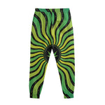 Psychedelic Cannabis Leaf Print Sweatpants
