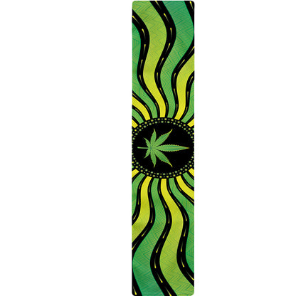 Psychedelic Cannabis Leaf Print Table Runner