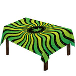 Psychedelic Cannabis Leaf Print Tablecloth