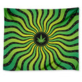 Psychedelic Cannabis Leaf Print Tapestry