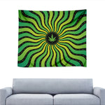 Psychedelic Cannabis Leaf Print Tapestry