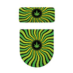 Psychedelic Cannabis Leaf Print Toilet Lid And Tank Cover Set