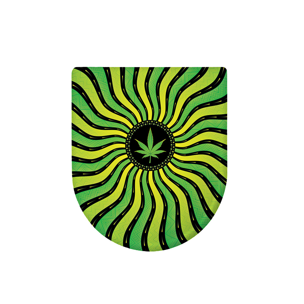 Psychedelic Cannabis Leaf Print Toilet Lid Cover