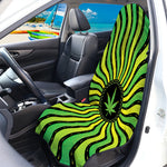 Psychedelic Cannabis Leaf Print Waterproof Car Seat Cover