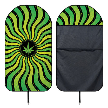 Psychedelic Cannabis Leaf Print Waterproof Car Seat Cover