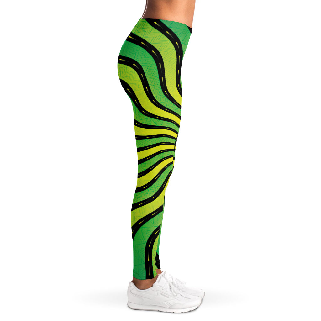 Psychedelic Cannabis Leaf Print Women's Leggings