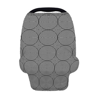 Psychedelic Circle Pattern Print Baby Seat Cover