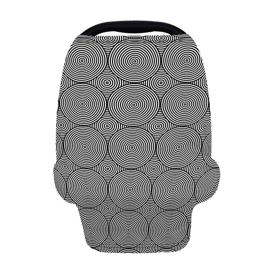 Psychedelic Circle Pattern Print Baby Seat Cover
