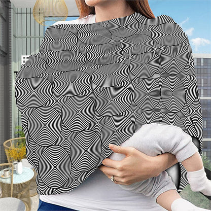 Psychedelic Circle Pattern Print Baby Seat Cover