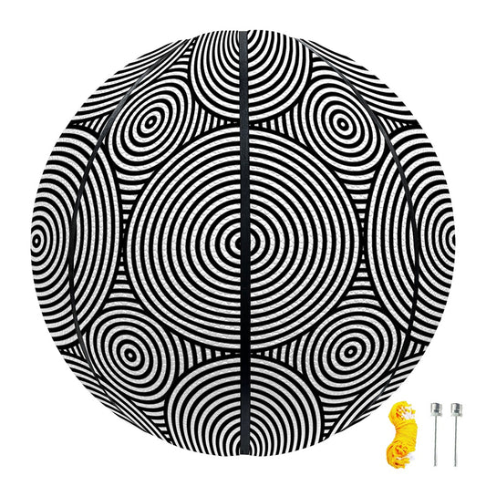 Psychedelic Circle Pattern Print Basketball