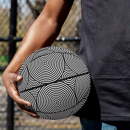 Psychedelic Circle Pattern Print Basketball