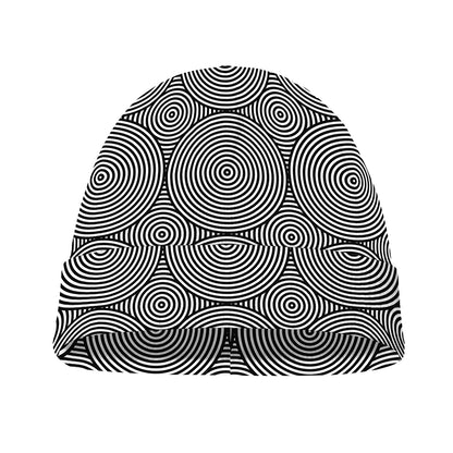 Psychedelic Circle Pattern Print Beanie