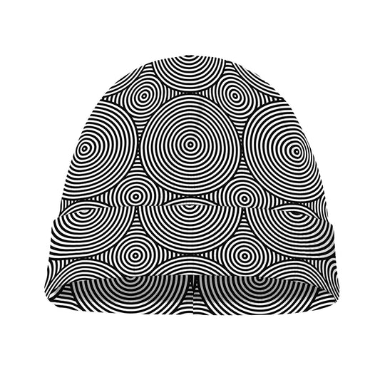 Psychedelic Circle Pattern Print Beanie