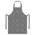 Psychedelic Circle Pattern Print Bib Apron With Pocket