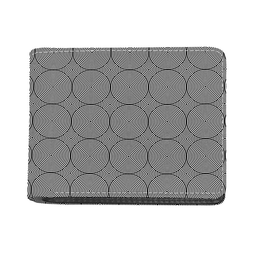 Psychedelic Circle Pattern Print Bifold Wallet