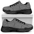 Psychedelic Circle Pattern Print Black Chunky Shoes