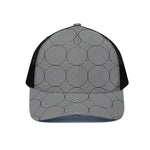 Psychedelic Circle Pattern Print Black Mesh Trucker Cap