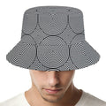 Psychedelic Circle Pattern Print Bucket Hat